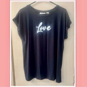 Christian Sariano Romantic Black “ Love” Tee Shirt